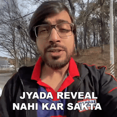 Man With Glasses Says Jyada Reveal Nahi Kar Sakta GIF