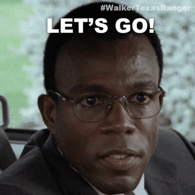 Man With Glasses Says Let's Go GIF