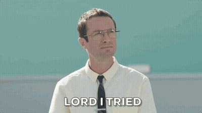 Man With Glasses Says Lord I Tried GIF