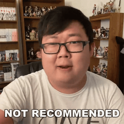 Man With Glasses Says Not Recommended GIF
