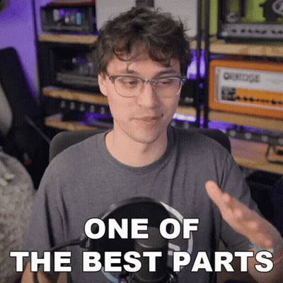 Man With Glasses Says One Of The Best Parts At Microphone GIF