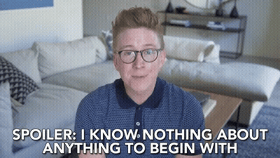 Man With Glasses Says Spoiler I Know Nothing About Anything GIF