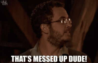 Man With Glasses Says That's Messed Up Dude GIF