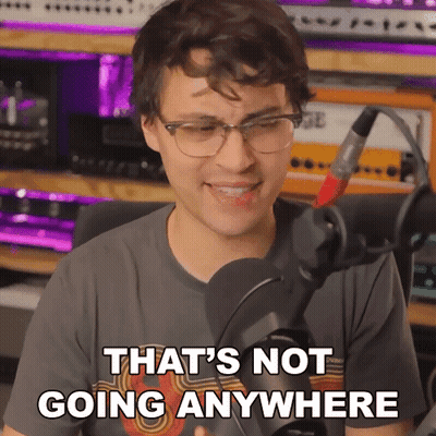 Man With Glasses Says That's Not Going Anywhere GIF