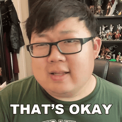 Man With Glasses Says That's Okay Green Shirt GIF