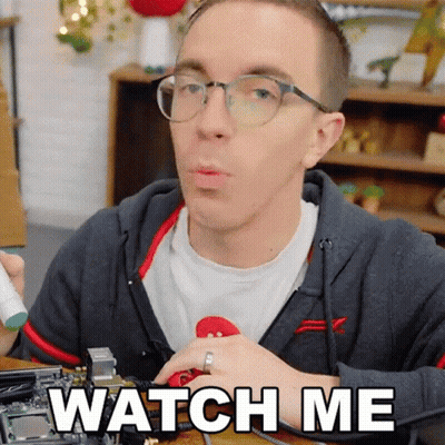 Man With Glasses Says Watch Me Holding Tool GIF