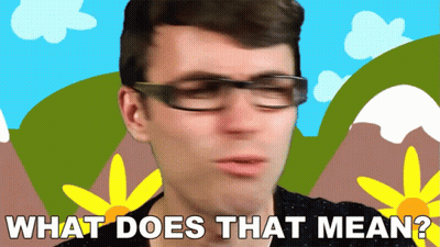 Man With Glasses Says What Does That Mean GIF