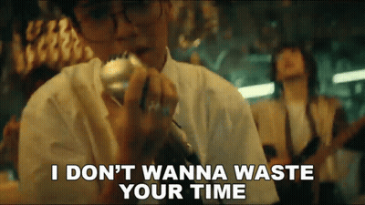 Man With Glasses Singing I Don't Wanna Waste Your Time GIF
