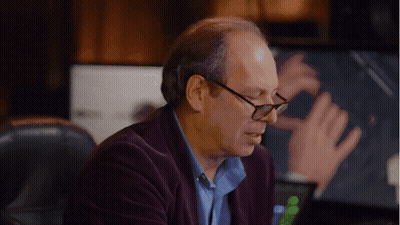 Man With Glasses Sitting At Computer GIF