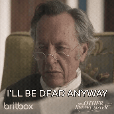 Man With Glasses Sitting In Chair Saying I'll Be Dead Anyway GIF