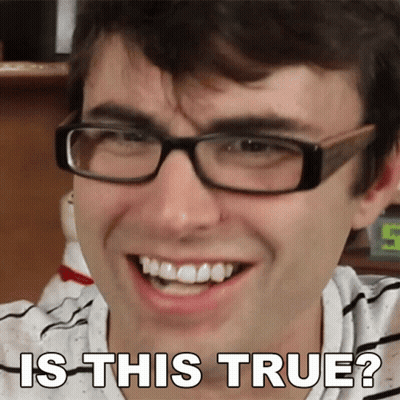 Man With Glasses Smiling Saying Is This True GIF