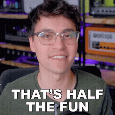 Man With Glasses Smiling That's Half The Fun GIF