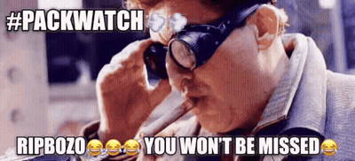 Man With Glasses Smoking Cigarette #Packwatch Rip Bozo You Won't Be Missed GIF