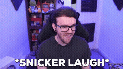 Man With Glasses Snicker Laugh * GIF