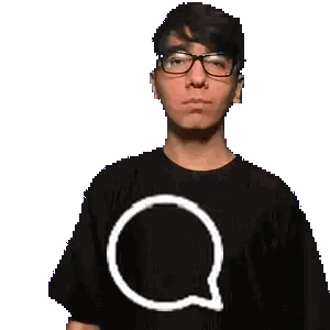 Man With Glasses Speech Bubble Sticker