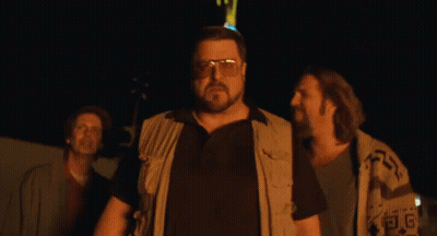 Man With Glasses Standing By Fuck You Neon Sign GIF
