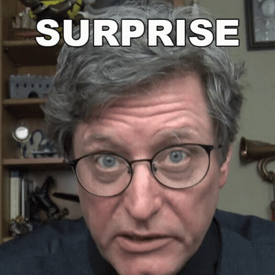 Man With Glasses Surprise Above Head