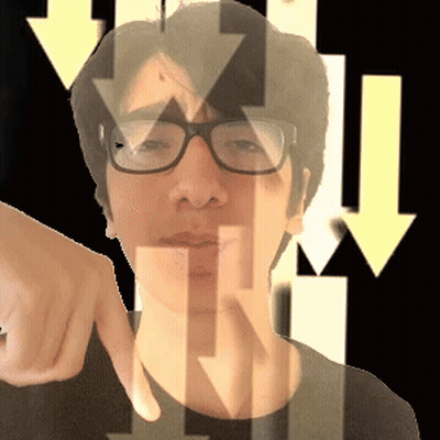 Man With Glasses Surrounded By Arrows GIF