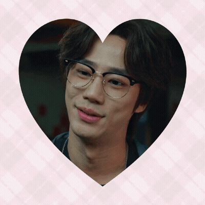 Man With Glasses Surrounded By Heart GIF
