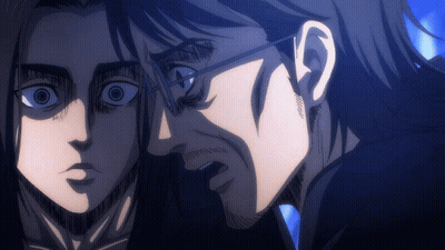 Man With Glasses Talking To Woman With Long Hair GIF