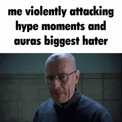 Man With Glasses Violently Attacking Hype Moments And Auras Biggest Hater GIF