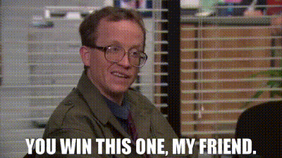 Man With Glasses You Win This One My Friend GIF