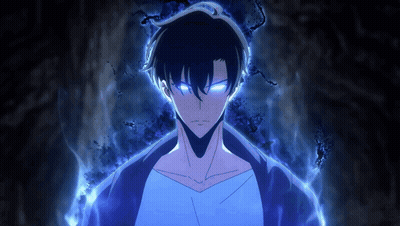 Man With Glowing Blue Eyes GIF