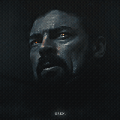 Man With Glowing Eyes And Gren GIF