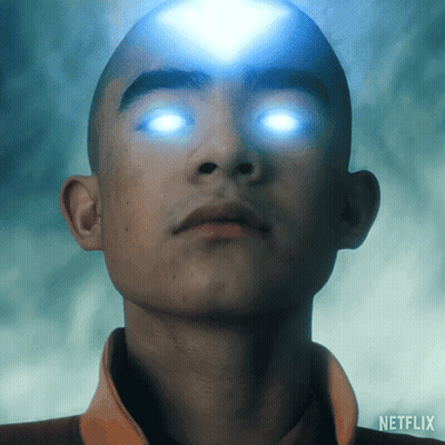 Man With Glowing Eyes Netflix Logo GIF