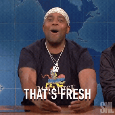 Man With Gold Chain Says F-Re-Sh-Fresh GIF