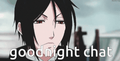 Man With Goodnight Chat Behind Him GIF