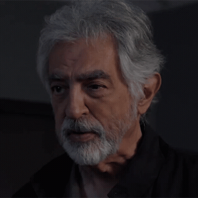 Man With Gray Hair And Beard Asking Where Is She GIF