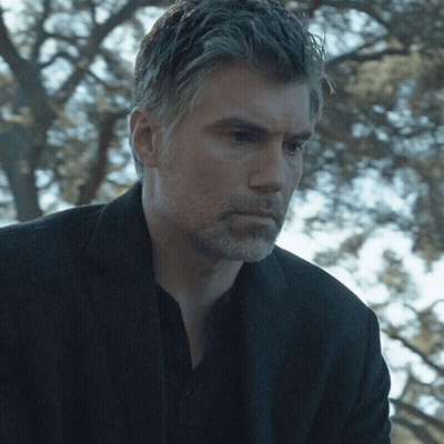 Man With Gray Hair And Beard In Black Jacket GIF
