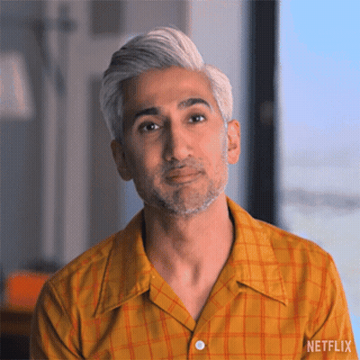 Man With Gray Hair And Beard In Yellow Orange Plaid Shirt GIF