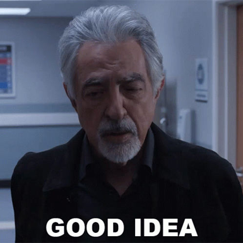 Man With Gray Hair And Beard Says Good Idea GIF