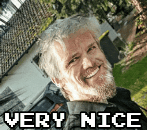 Man With Gray Hair And Beard Smiling Very Nice GIF