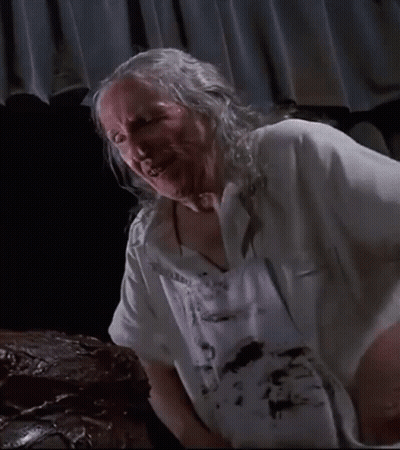 Man With Gray Hair Covering Face GIF