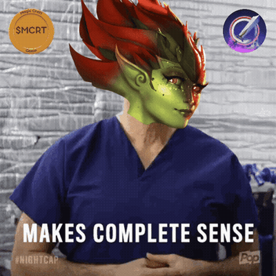 Man With Green Face Makes Complete Sense GIF