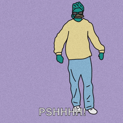 Man With Green Face Saying Pshhhh GIF