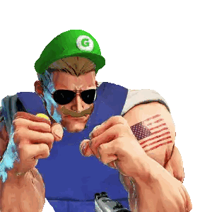 Man With Green G Hat Sticker