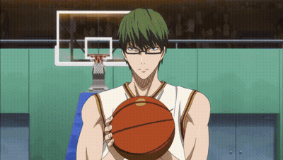 Man With Green Hair Holding Basketball GIF