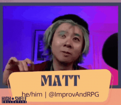 Man With Green Hair Holding Matt Sign GIF