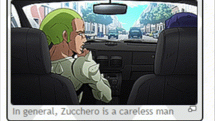 Man With Green Hair In Driver's Seat Looking Out Window GIF