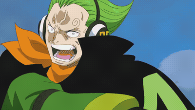 Man With Green Hair Wearing Headphones And Scarf GIF