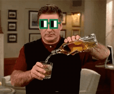 Man With Green Sunglasses Pouring Drink Into Glass GIF