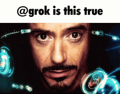 Man With @grok Is This True Above Him