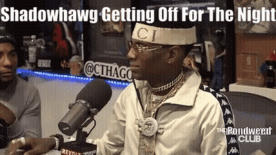 Man With Gucci Headband At Microphone GIF