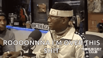 Man With Gucci Headband Talking Into Microphone GIF