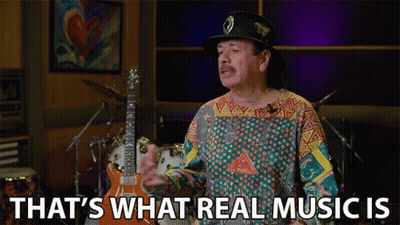Man With Guitar: That's What Real Music Is Drums GIF