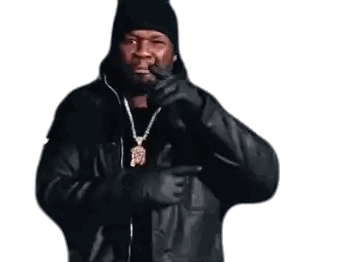 Man With Gun In Black Jacket And Hat Sticker